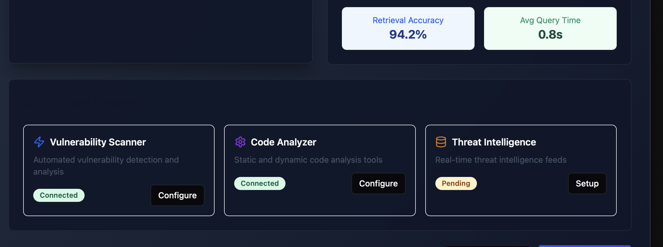 Cross-tool Aggregation interface screenshot